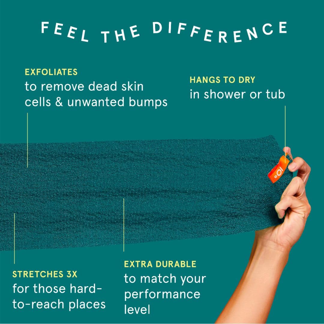 Cleanlogic cloth in shower use demonstrating improved skin cleansing benefit