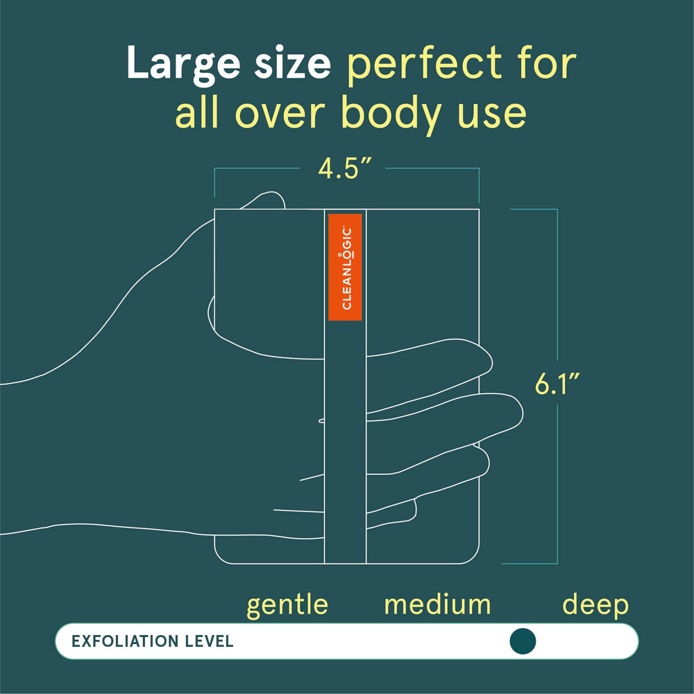 Cleanlogic scrubber reaching back and shoulders for improved coverage
