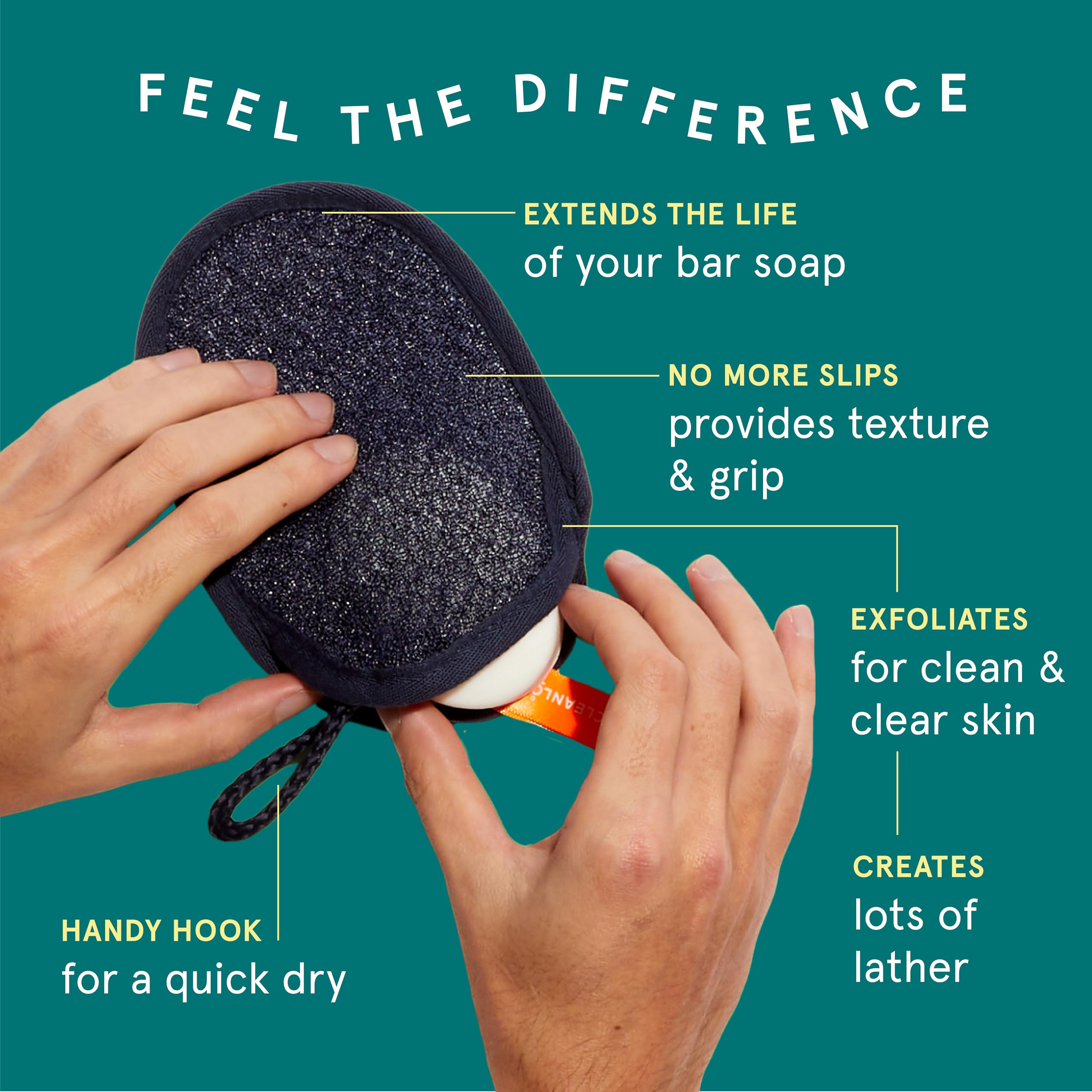 Cleanlogic close-up of exfoliating fabric texture for effective skin renewal