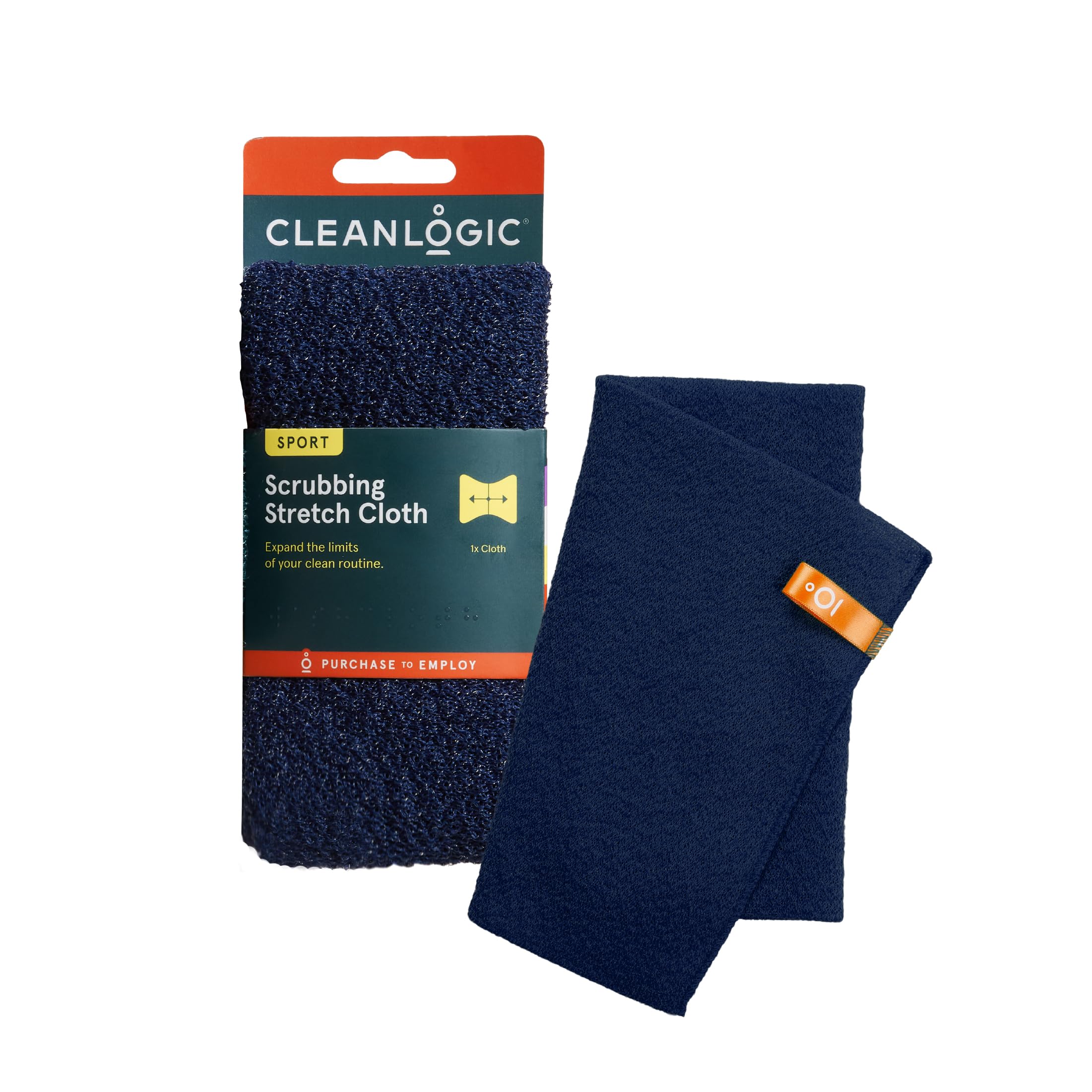 Cleanlogic texture close-up illustrating abrasive weave for consistent exfoliation