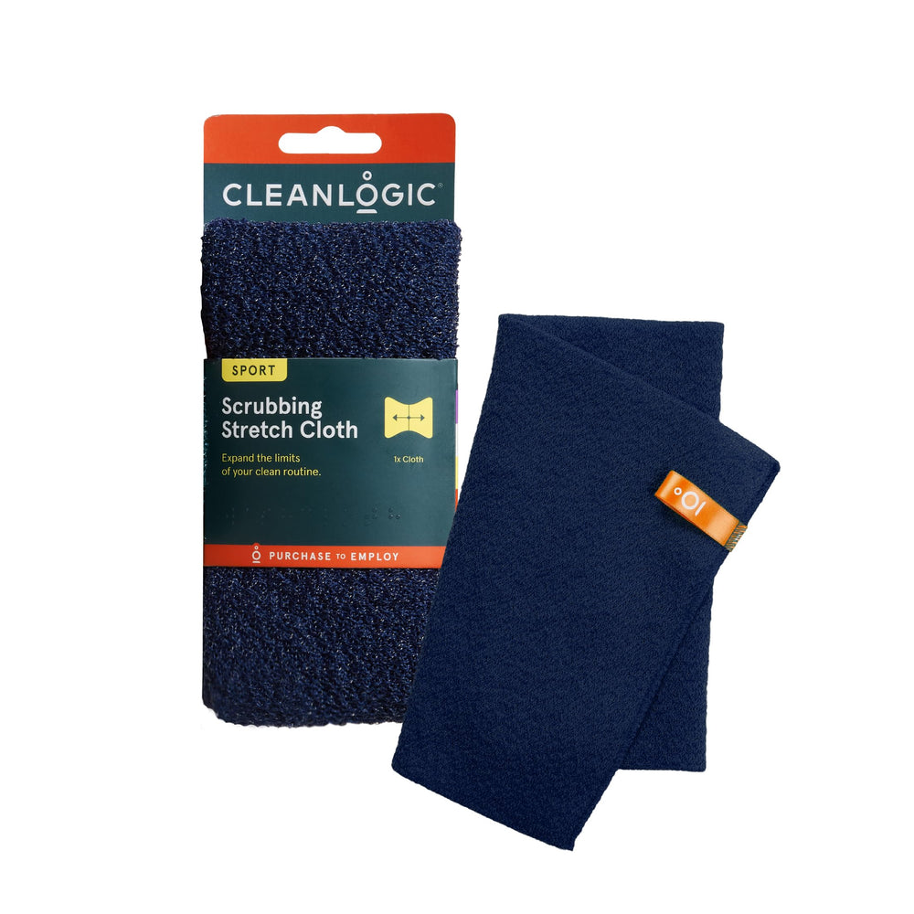 Cleanlogic texture close-up illustrating abrasive weave for consistent exfoliation