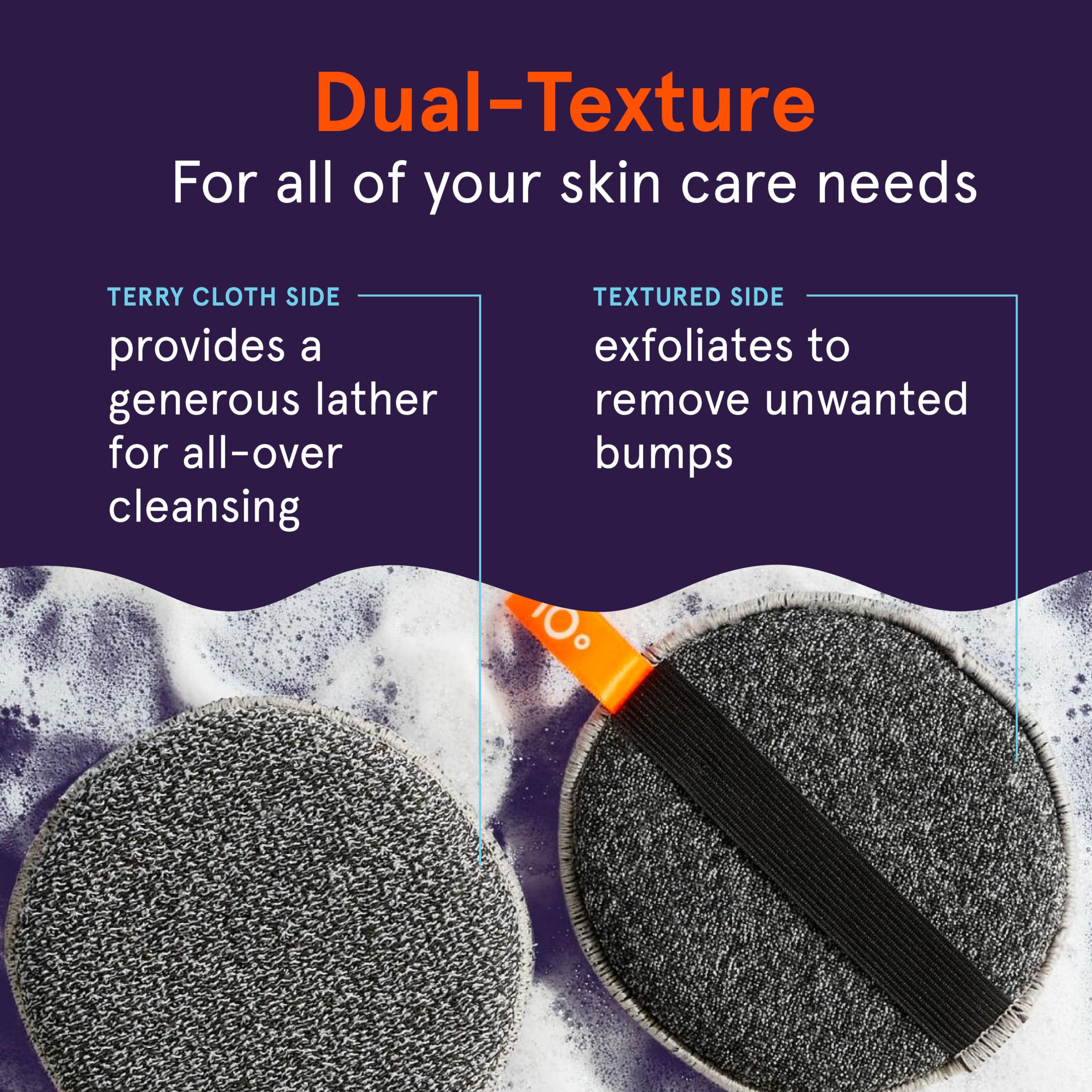 Three Cleanlogic scrubbers stacked together indicating rotation and hygienic use