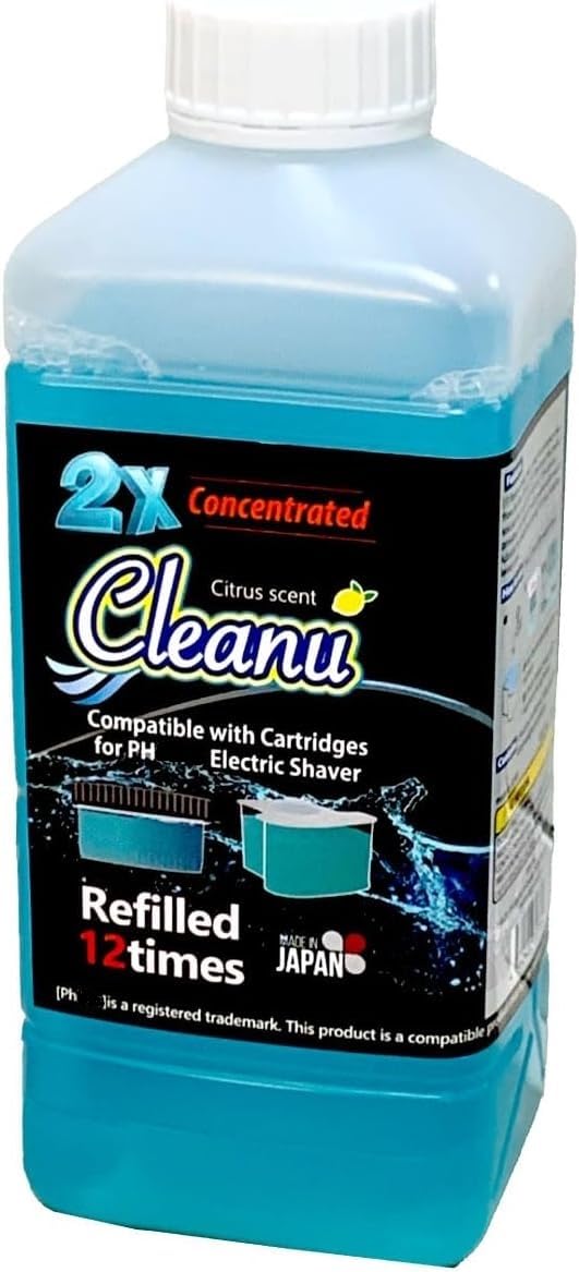 Cleanu bottle next to measuring cup demonstrating 50/50 dilution for cost savings