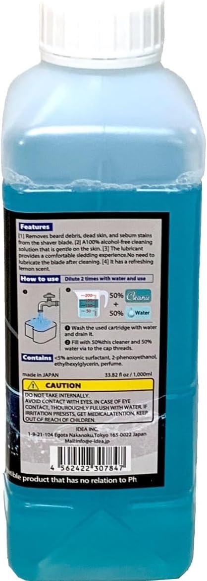 Back label of Cleanu bottle revealing ingredient list and user instructions for safety