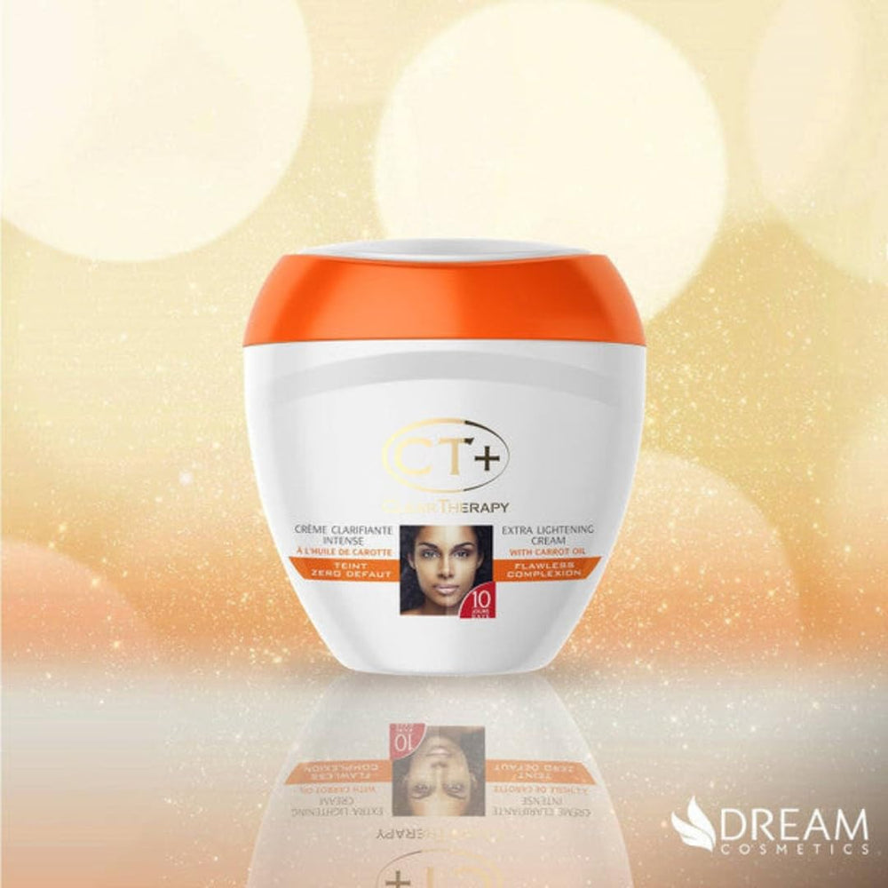 Generic Clear-Therapy Cream label details highlighting carrot oil and vitamin E benefit