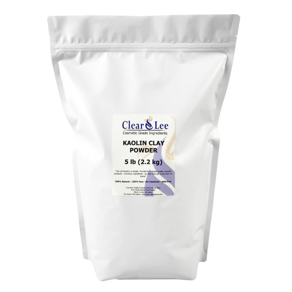 ClearLee kaolin clay front bag showing packaging and resealable mylar for freshness