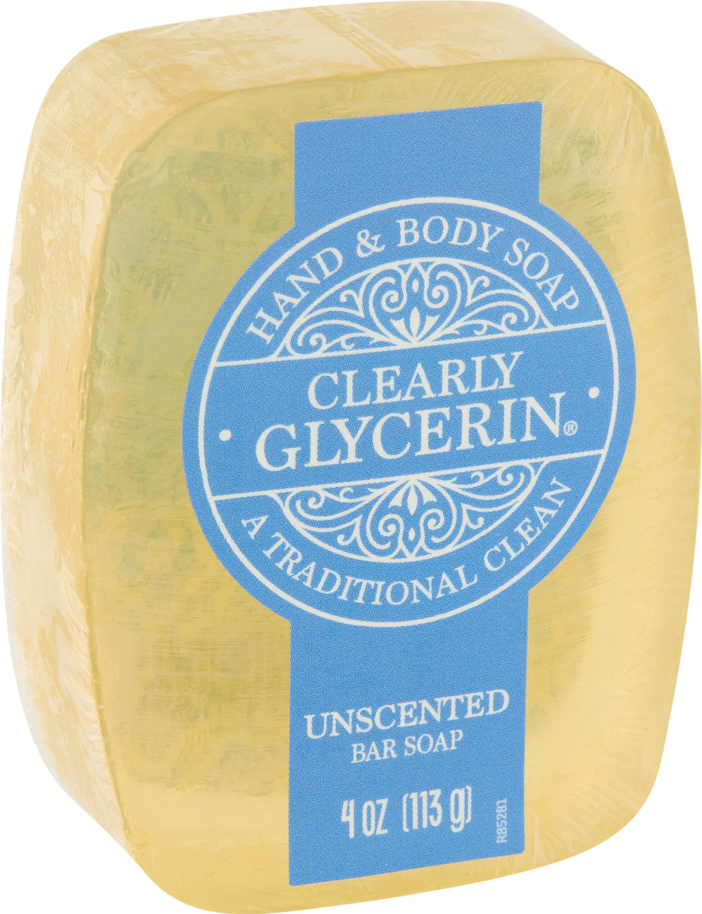 CLEARLY GLYCERIN bar close-up highlighting glycerin texture and gentle hydration