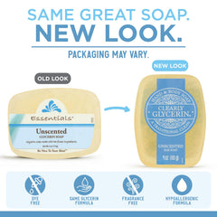 CLEARLY GLYCERIN bar in bathroom setting showing travel-friendly convenience