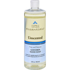 Clearly Natural front bottle showing unscented refill for soft hydrated hands