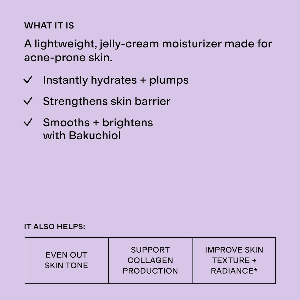 CLEARSTEM close-up of moisturizer texture showing lightweight hydration