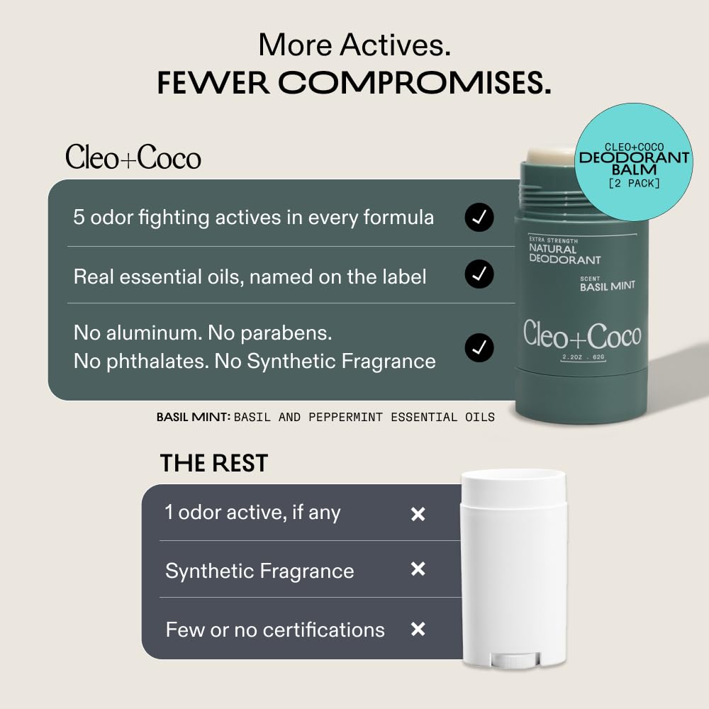 Cleo + Coco close-up balm texture showing smooth application and quick absorption benefit