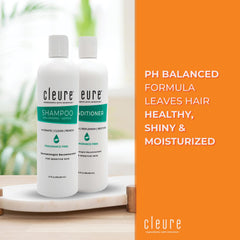 Cleure conditioner pump showing creamy texture for lightweight hydration