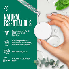 CLEVERFY tablet dissolving on shower ledge with steam dispersing aroma benefits