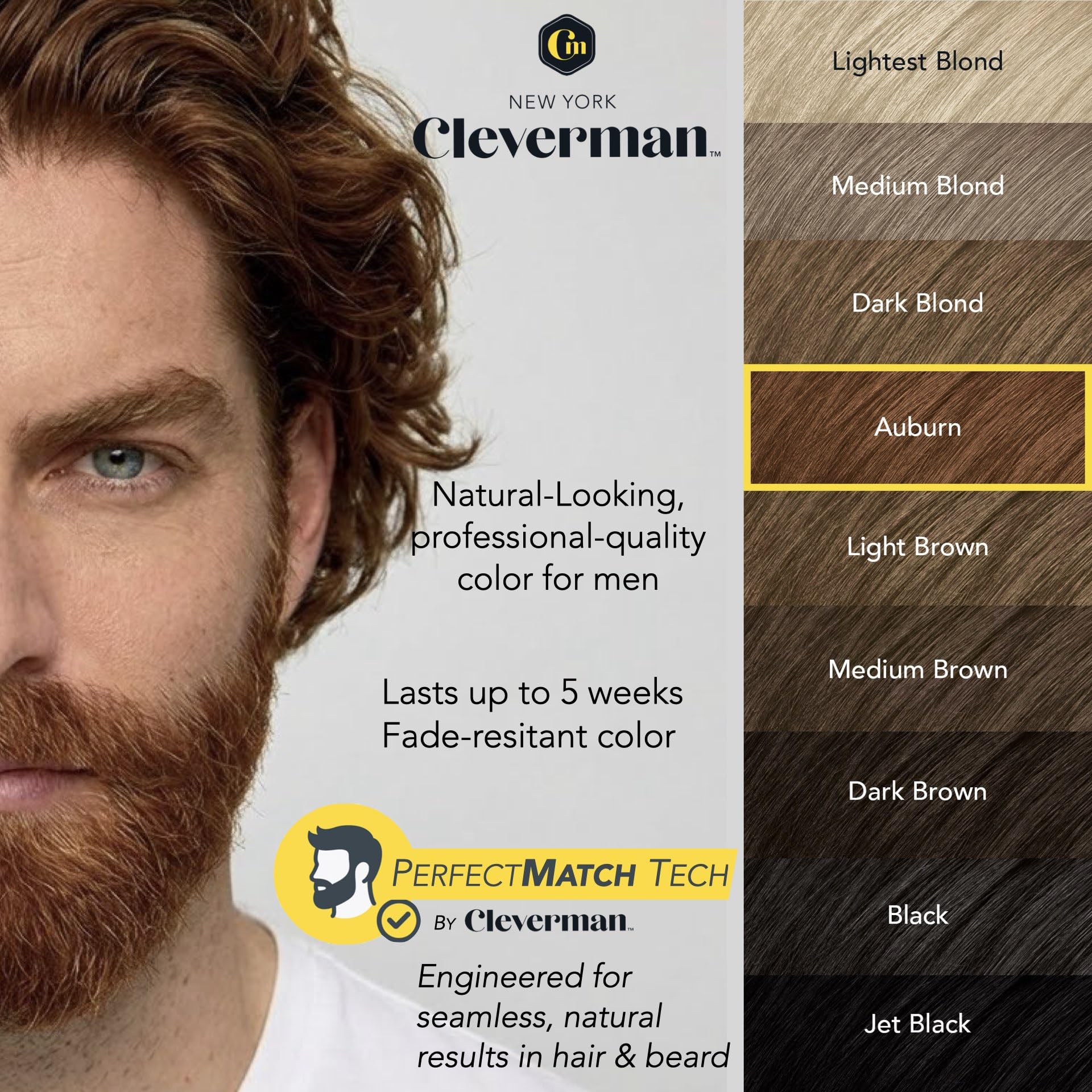 CLEVERMAN scalp application in progress demonstrating quick seven-minute result
