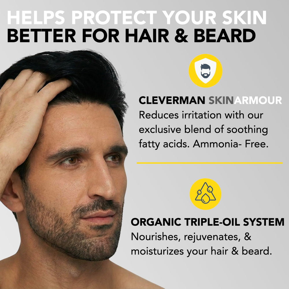 CLEVERMAN before and after beard comparison demonstrating natural results