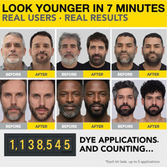 Cleverman before and after beard comparison showing natural gray coverage benefit