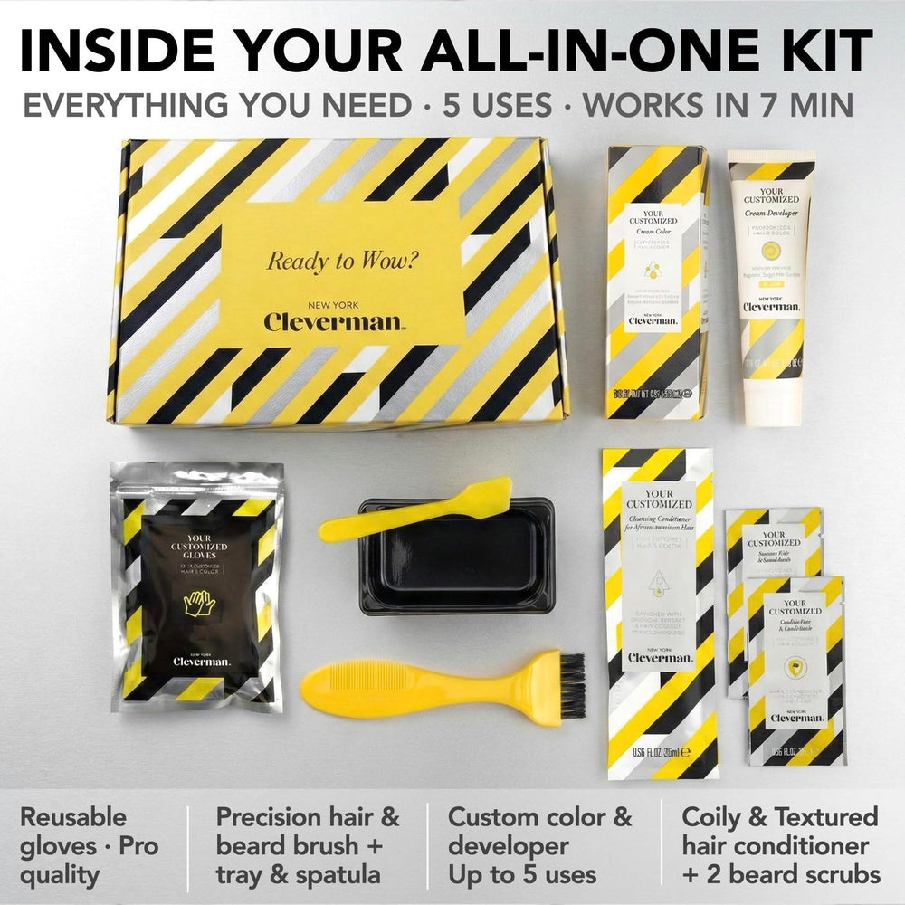 CLEVERMAN kit contents laid out for easy at-home professional results