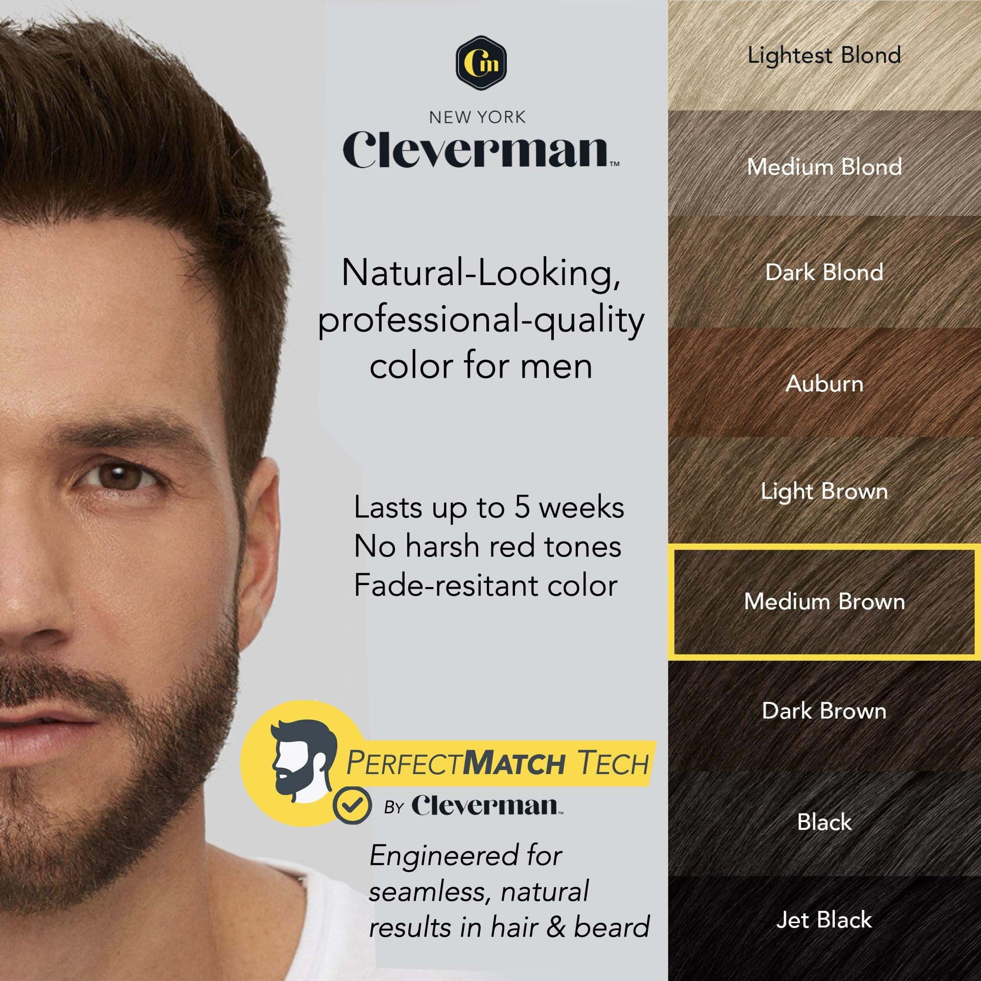 CLEVERMAN developer bottle and color tube ready to mix for fast results