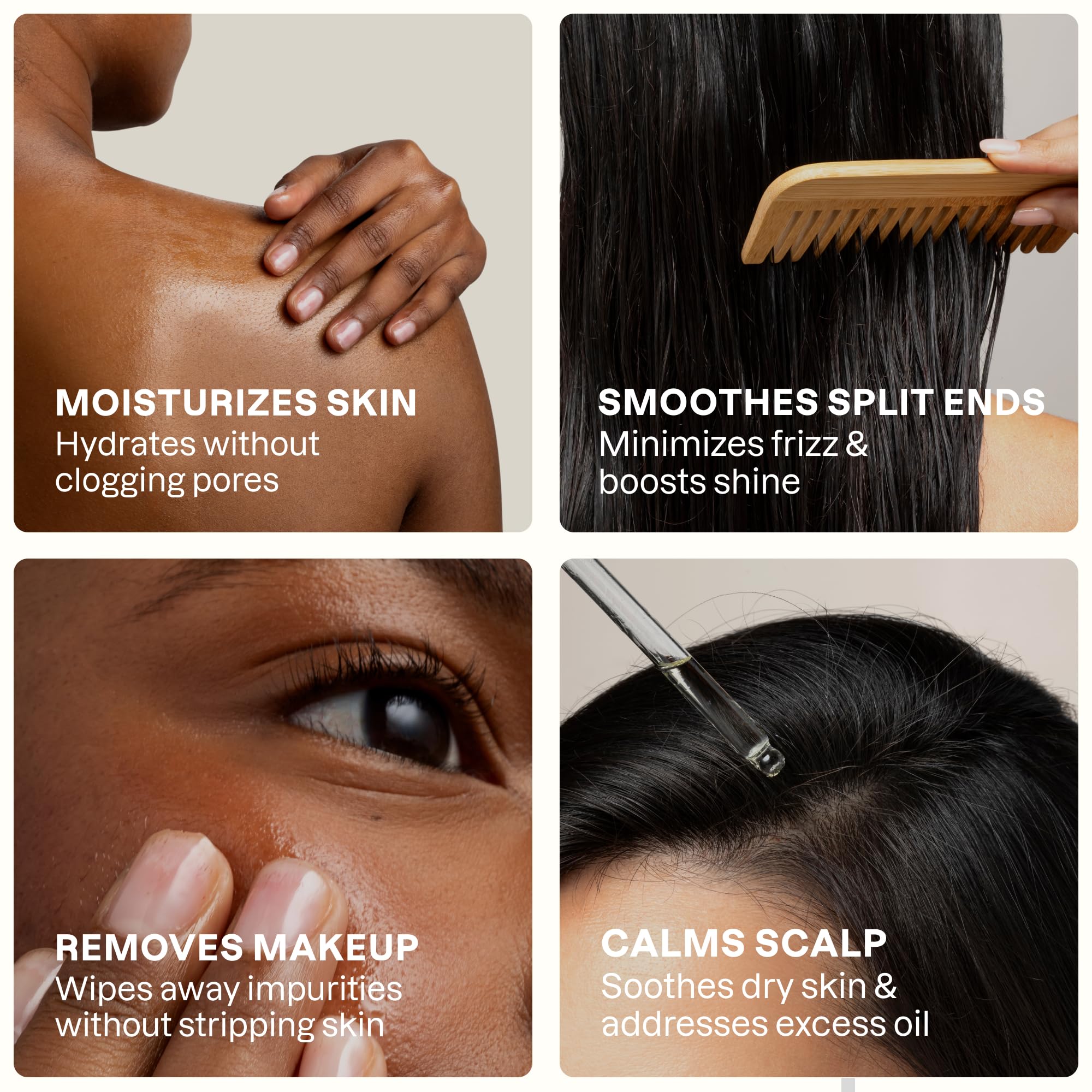 Cliganic jojoba oil hair treatment before and after improving shine and manageability