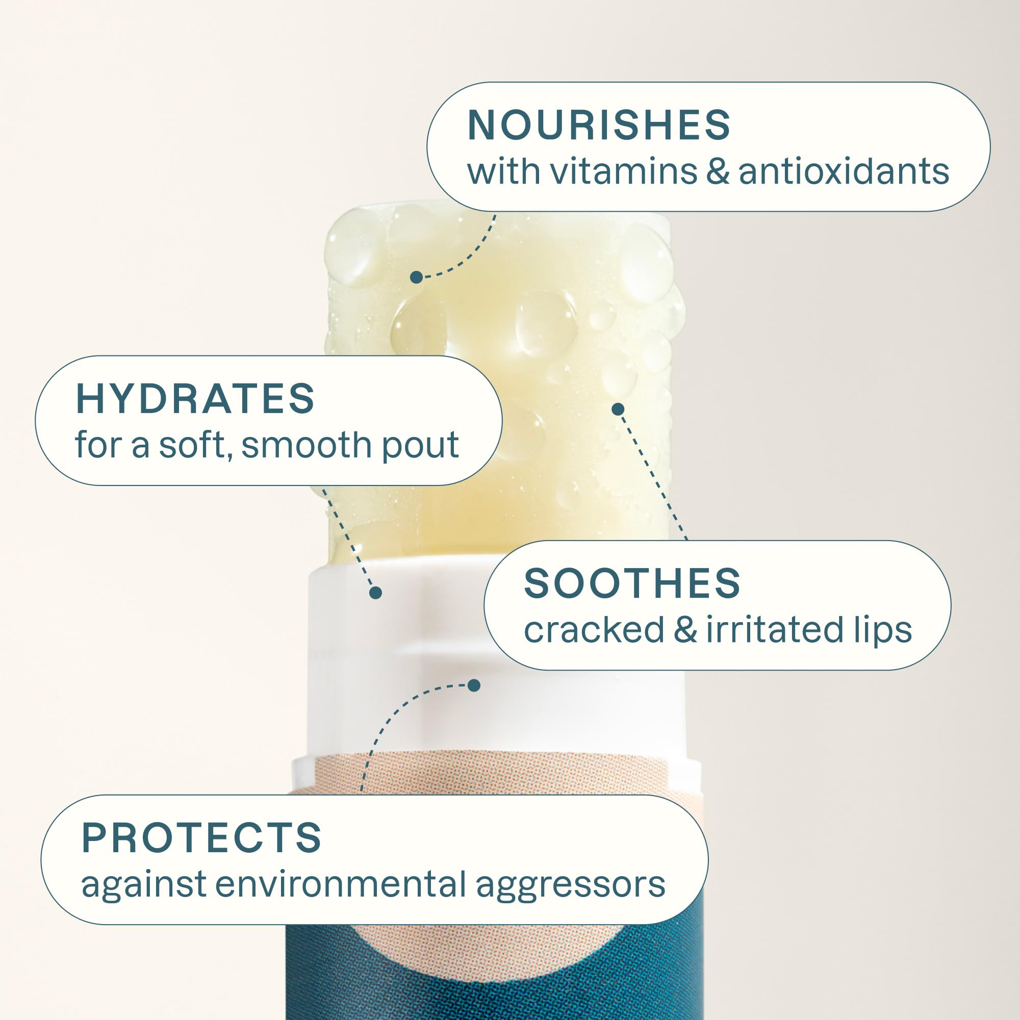 Cliganic close-up tube tip showing balm texture and smooth application