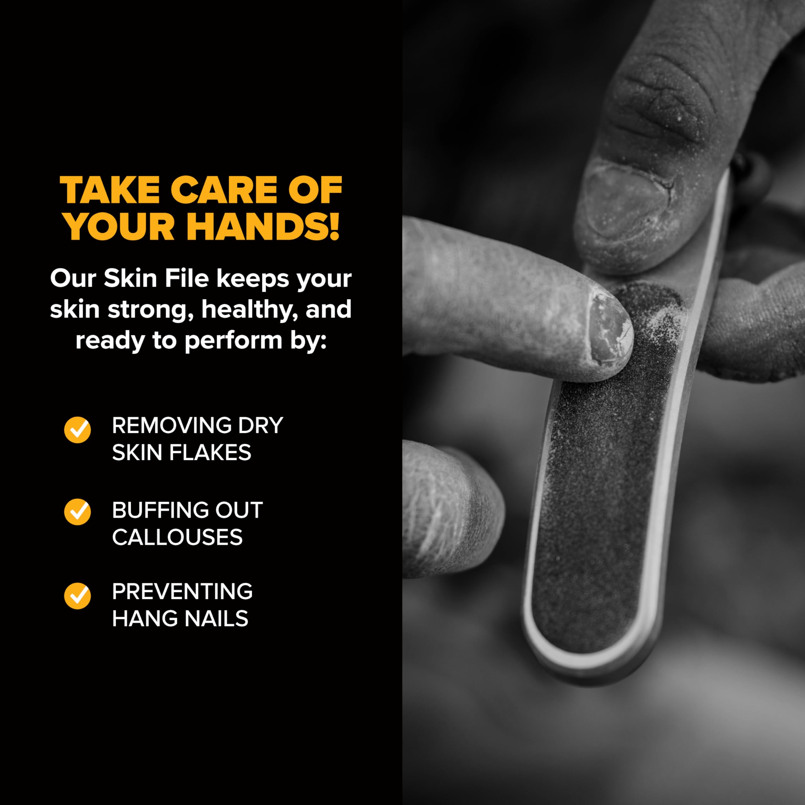 Climbskin adhesive pad detail displaying replaceable coarse and fine grit benefits