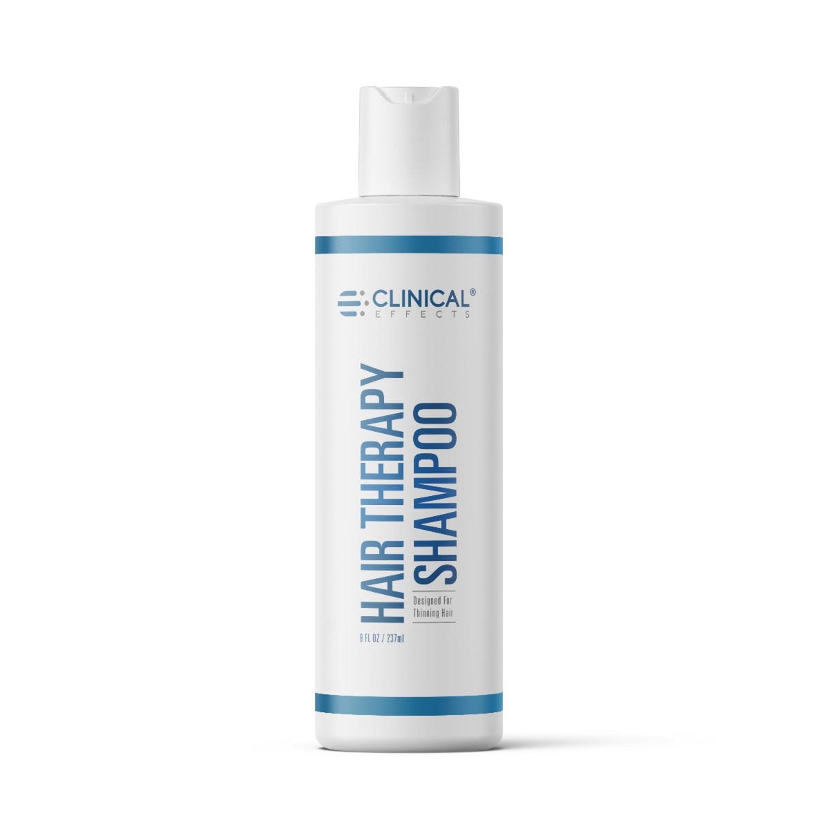 Clinical Effects front bottle view showing product and benefit of thicker-looking hair