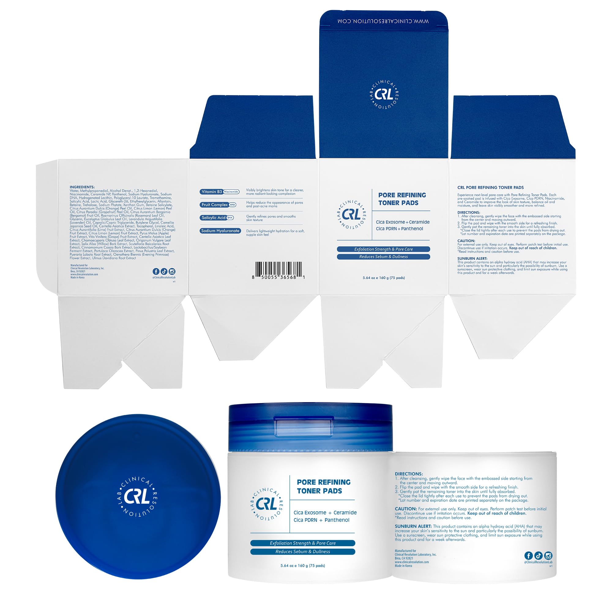 Clinical Resolution lifestyle shot with pads among plants for soothing botanical appeal