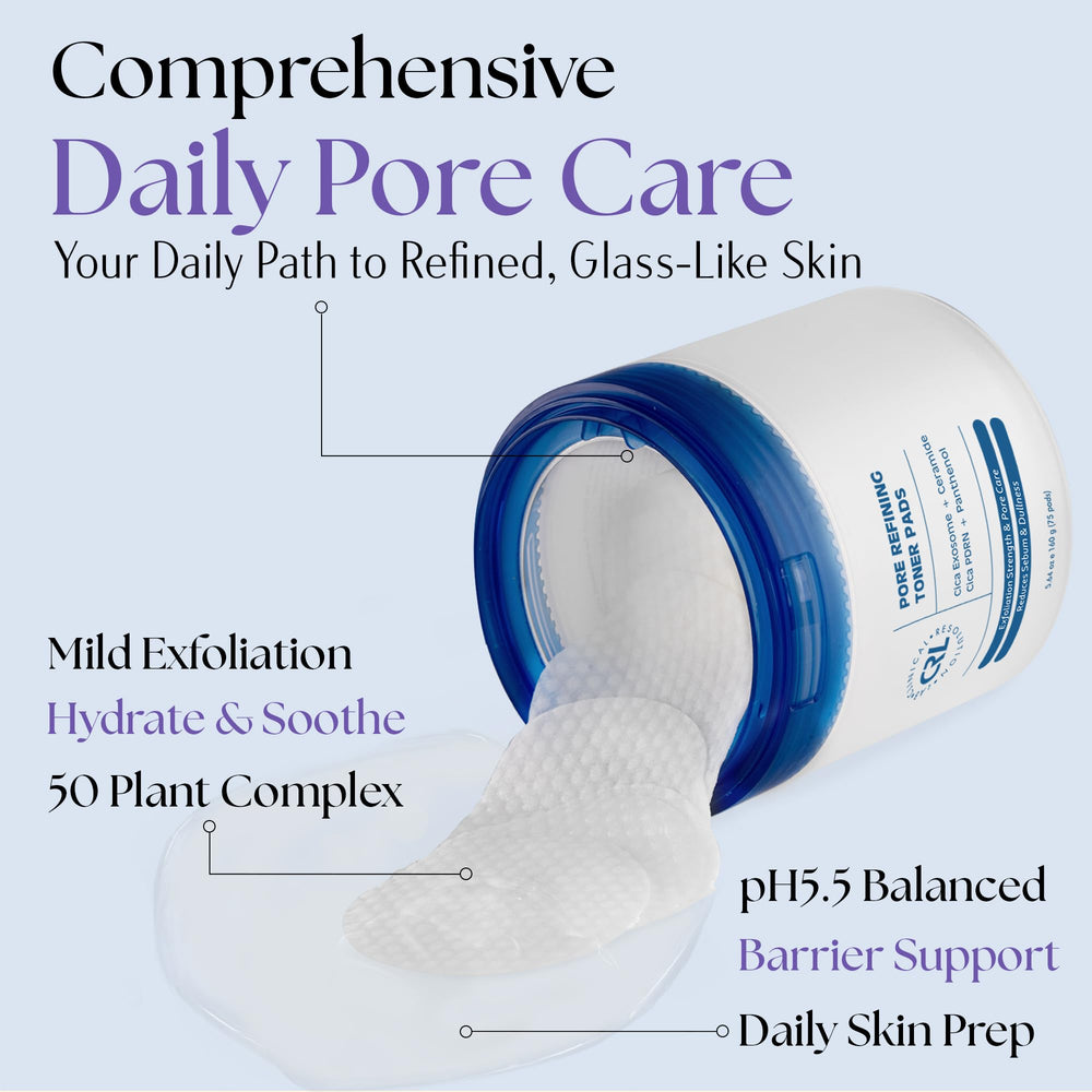 Clinical Resolution close-up of dual-sided pad embossed texture for gentle exfoliation