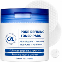 Clinical Resolution front packaging of exfoliating toner pads showing product benefits