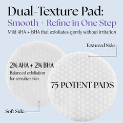 Clinical Resolution open jar with stacked pads ready for daily use and convenience