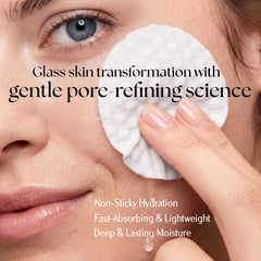 Clinical Resolution smooth pad side spreading hydrating essence across skin