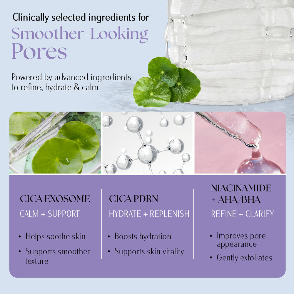 Clinical Resolution serum-like essence drop on skin showing quick absorption benefit