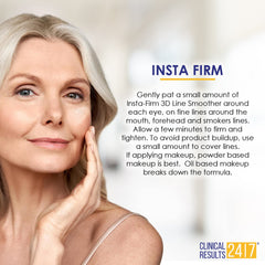 Clinical Results 24|7 being applied under-eye to reduce puffiness and smooth lines