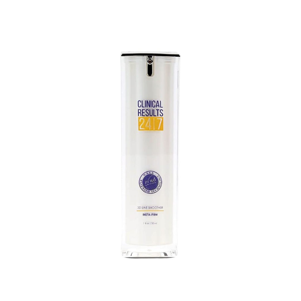 Clinical Results 24|7 front packaging showing compact 1 oz bottle and label benefits