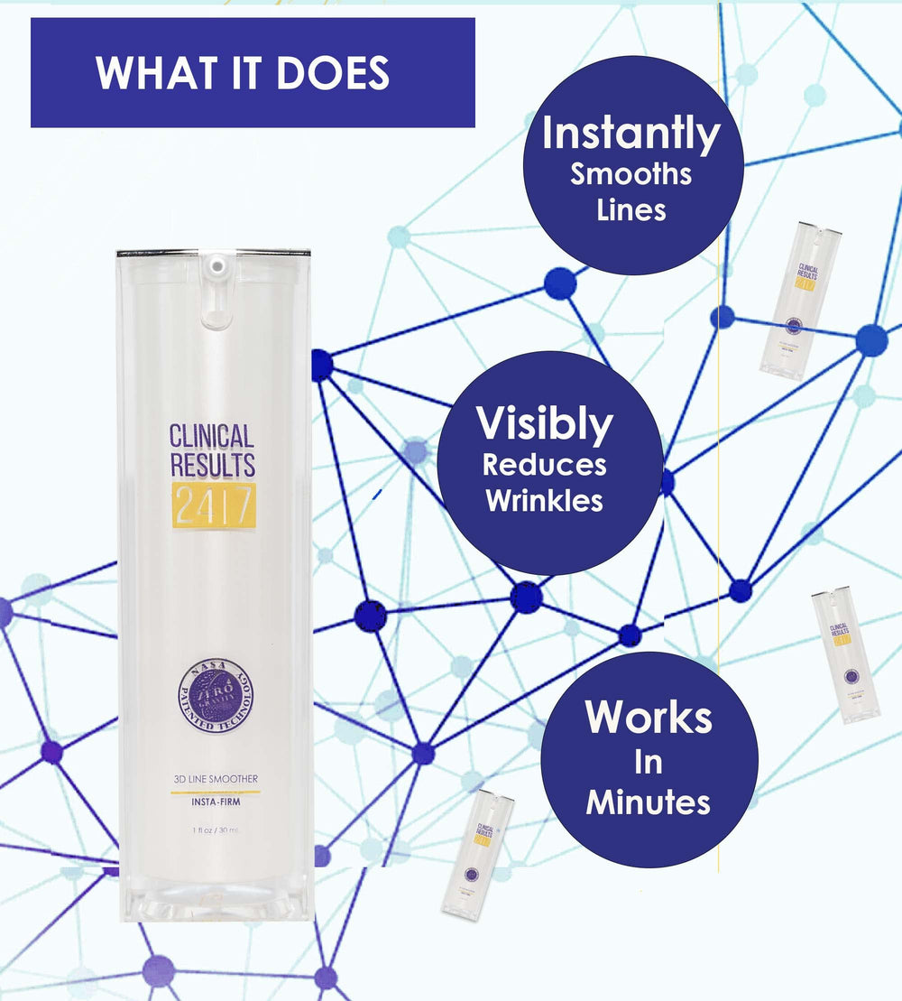 Clinical Results 24|7 serum texture on fingertip highlighting fast-absorbing finish