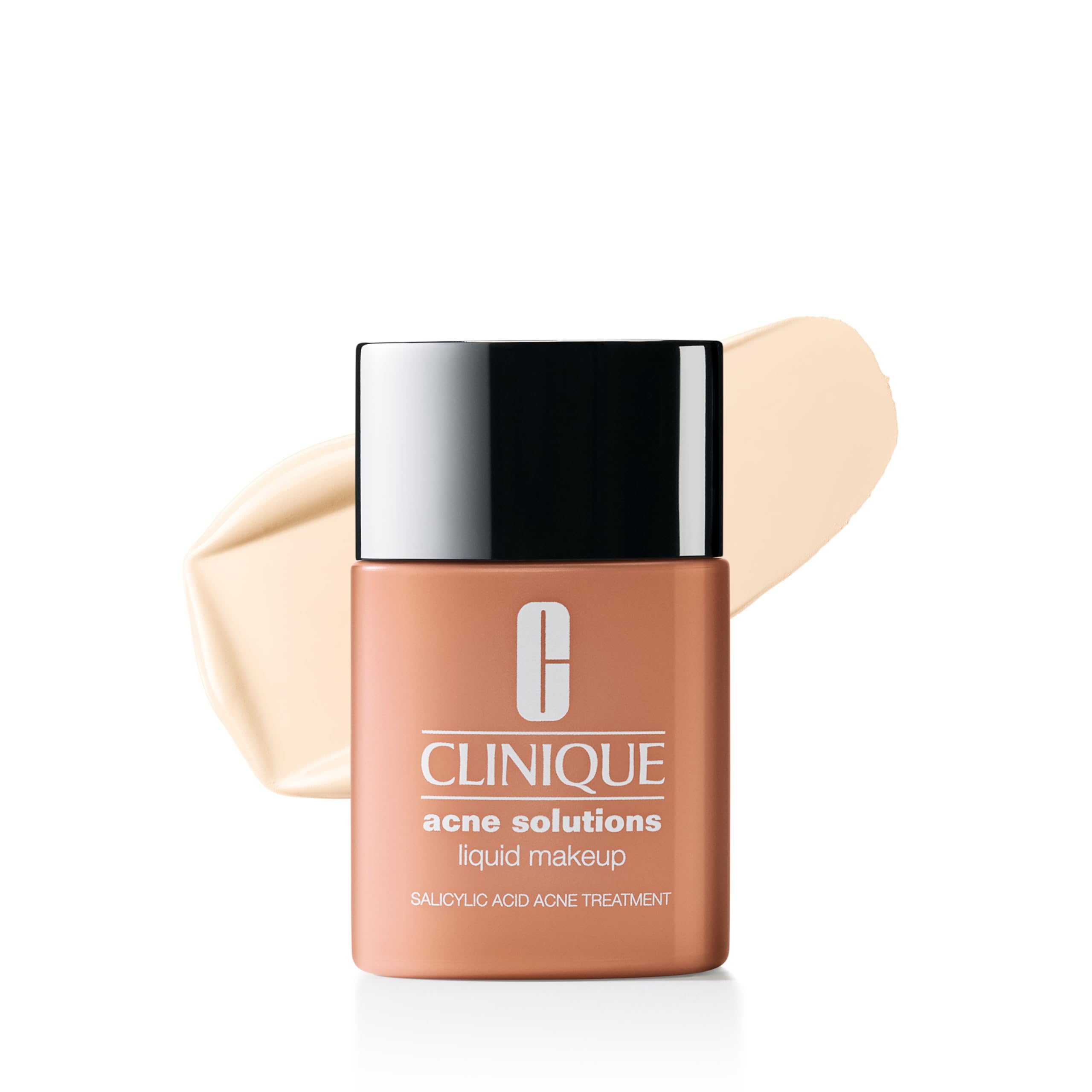 Clinique front packaging showing bottle and label, highlights targeted acne coverage