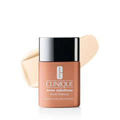 Clinique front packaging showing bottle and label, highlights targeted acne coverage