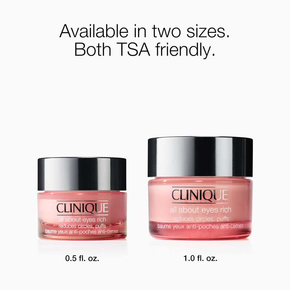 Clinique under-eye cream layered under makeup showing compatibility benefit