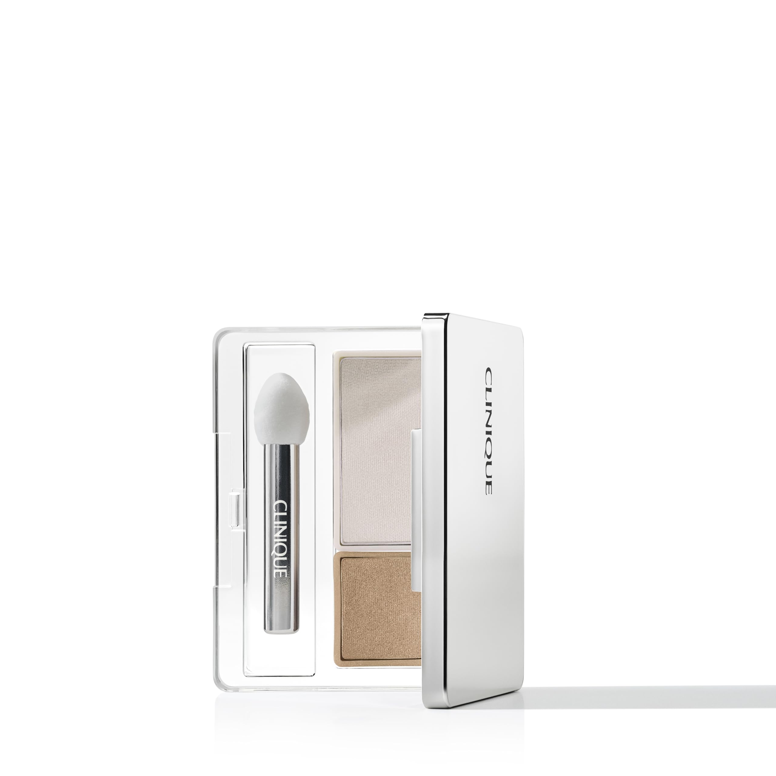 Clinique front compact showing sleek packaging and portable benefit