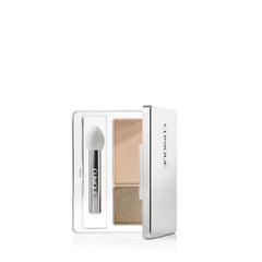 Clinique compact front view showing Starlight Starbright shades and travel convenience