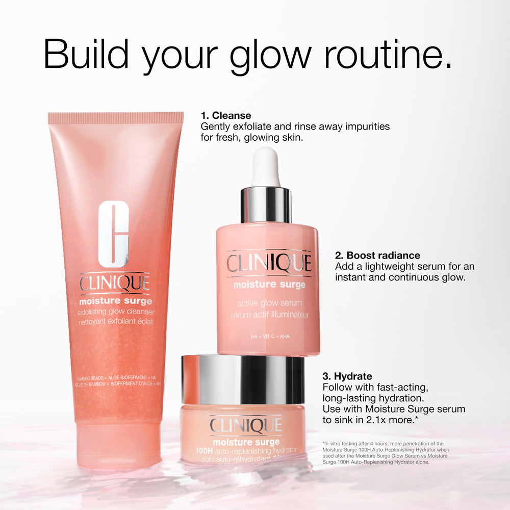 Clinique cleanser staged at sink to show everyday routine and fresh results