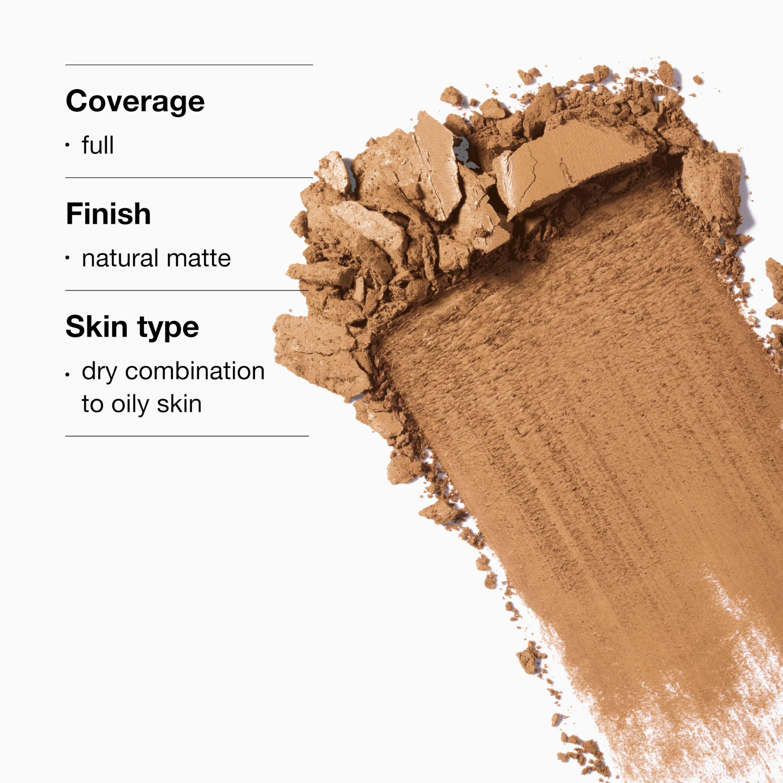 Clinique powder swatch on hand demonstrating coverage and natural matte finish