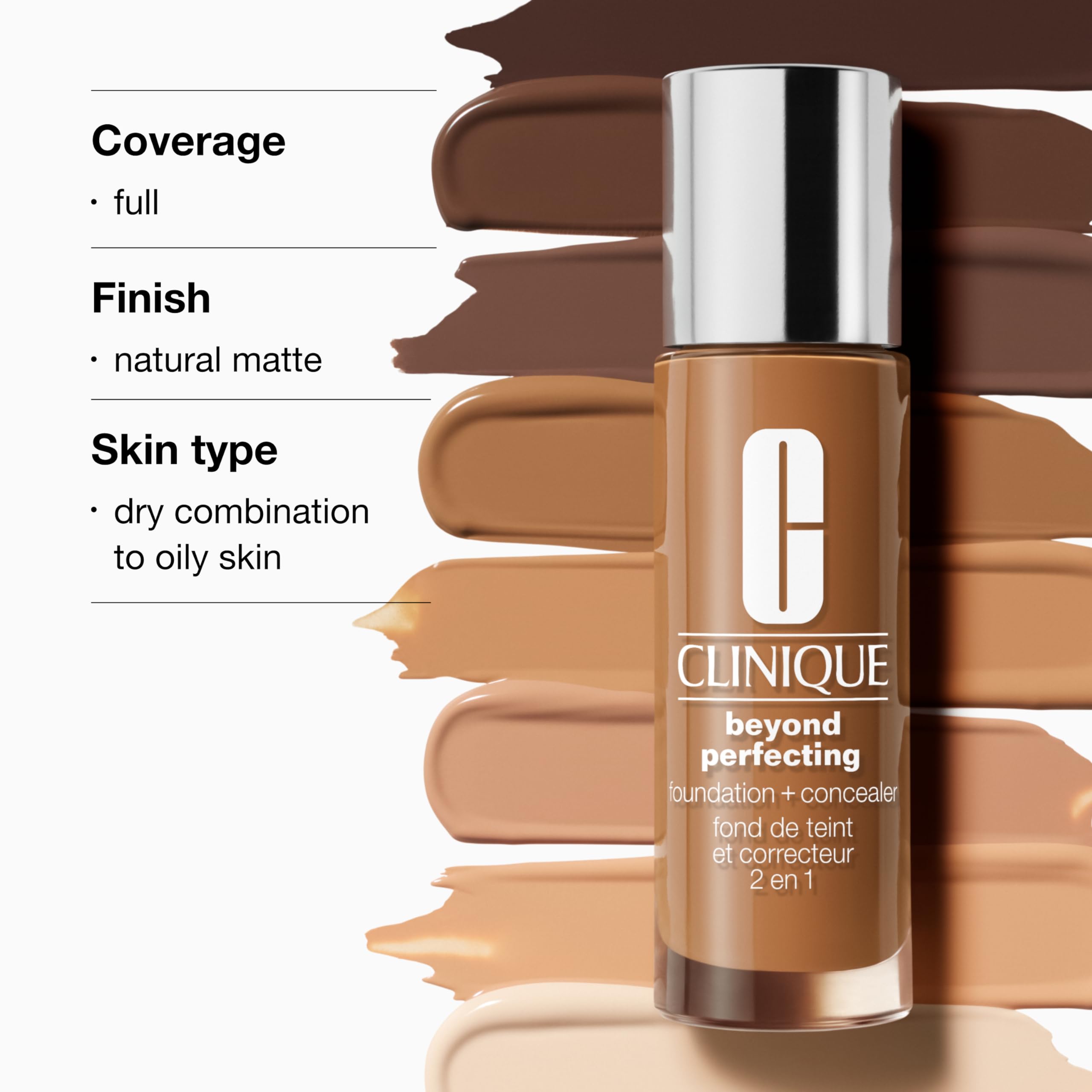 Clinique shade Alabaster swatched on hand to show true fair tone