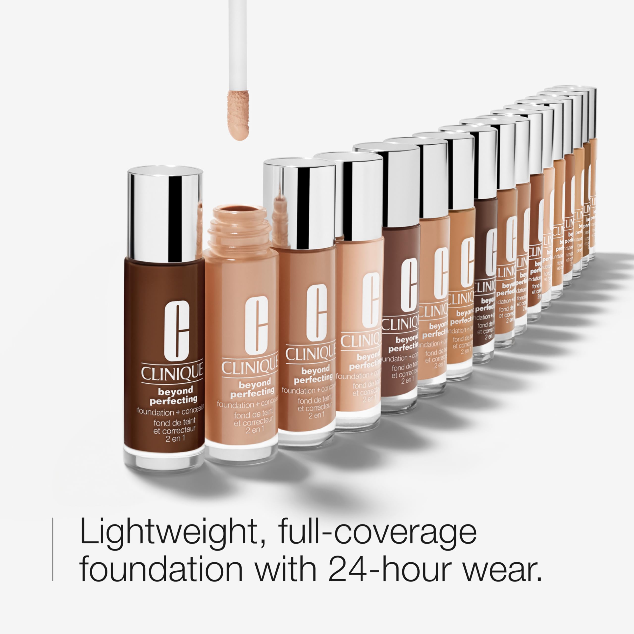 Clinique foundation texture swatch demonstrating smooth, blendable coverage