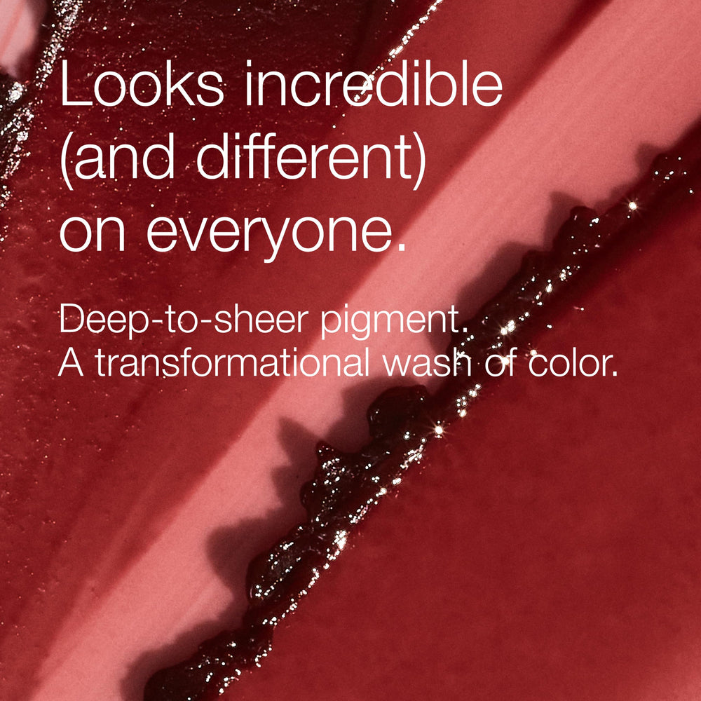 Clinique close-up lip application demonstrating glossy finish and hydration