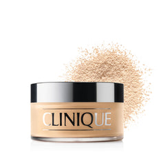 Clinique blended powder front packaging showing sleek compact and brand benefit