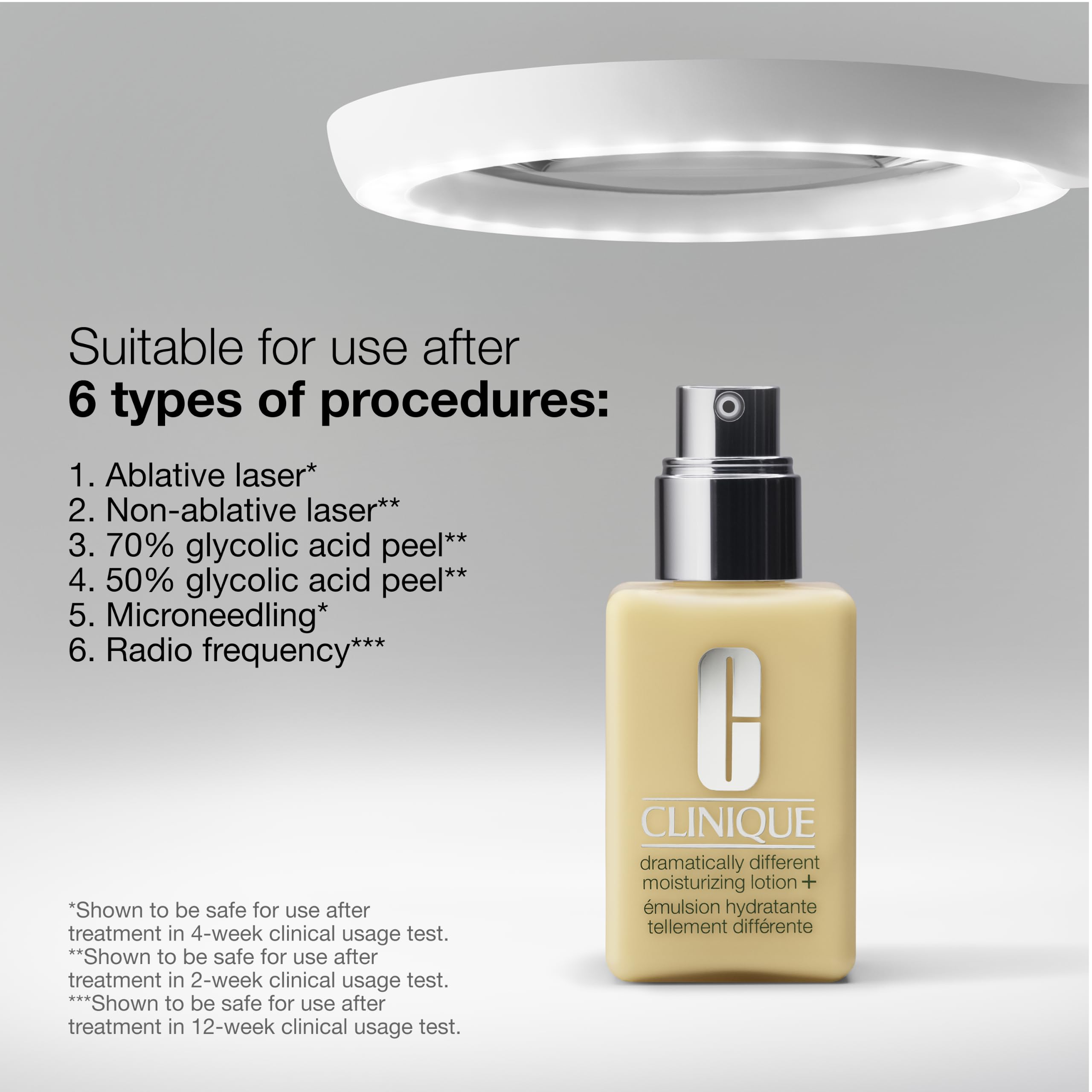 Clinique bottle back label visible to check ingredients and directions