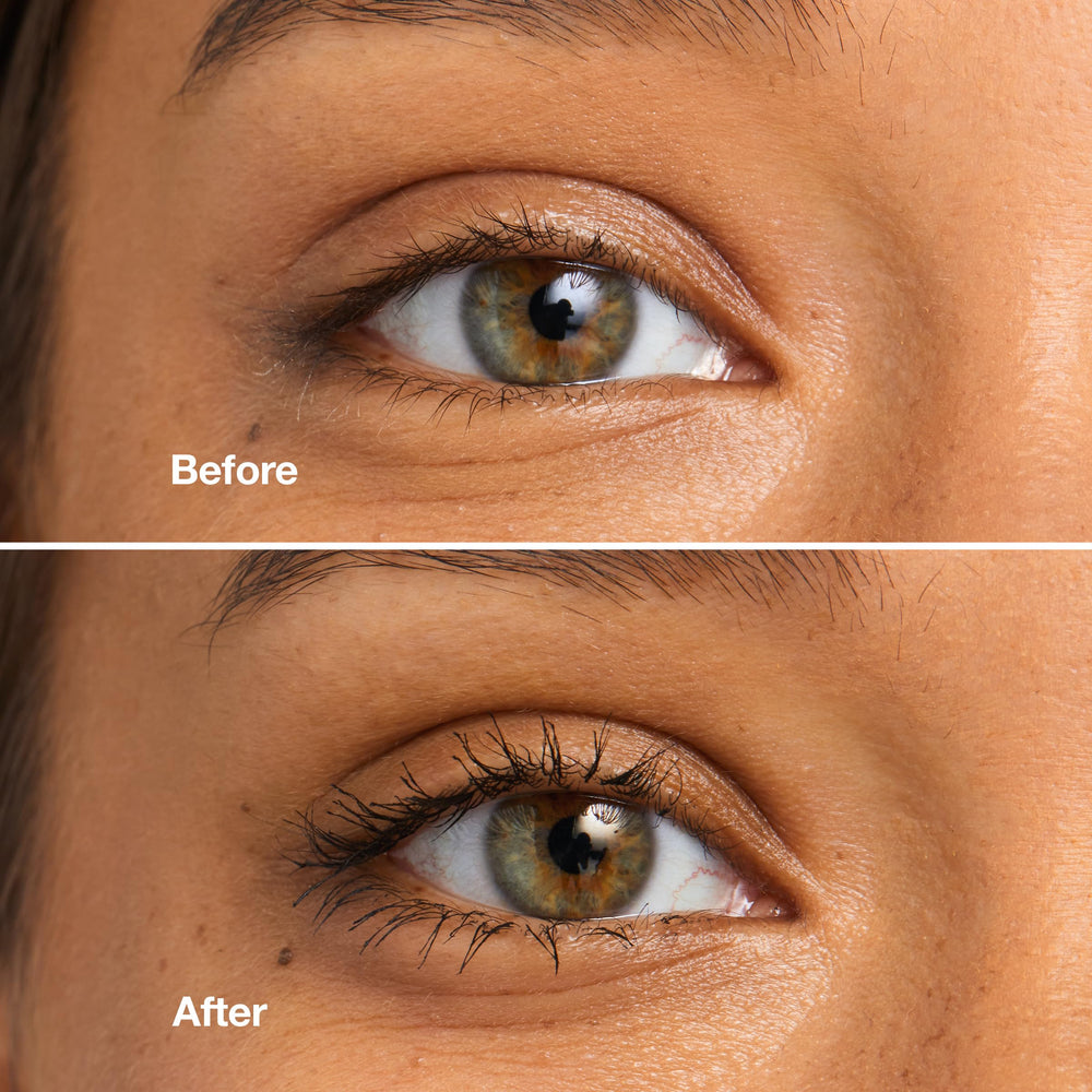 Clinique mascara texture swirled to show smooth smudge‑resistant finish