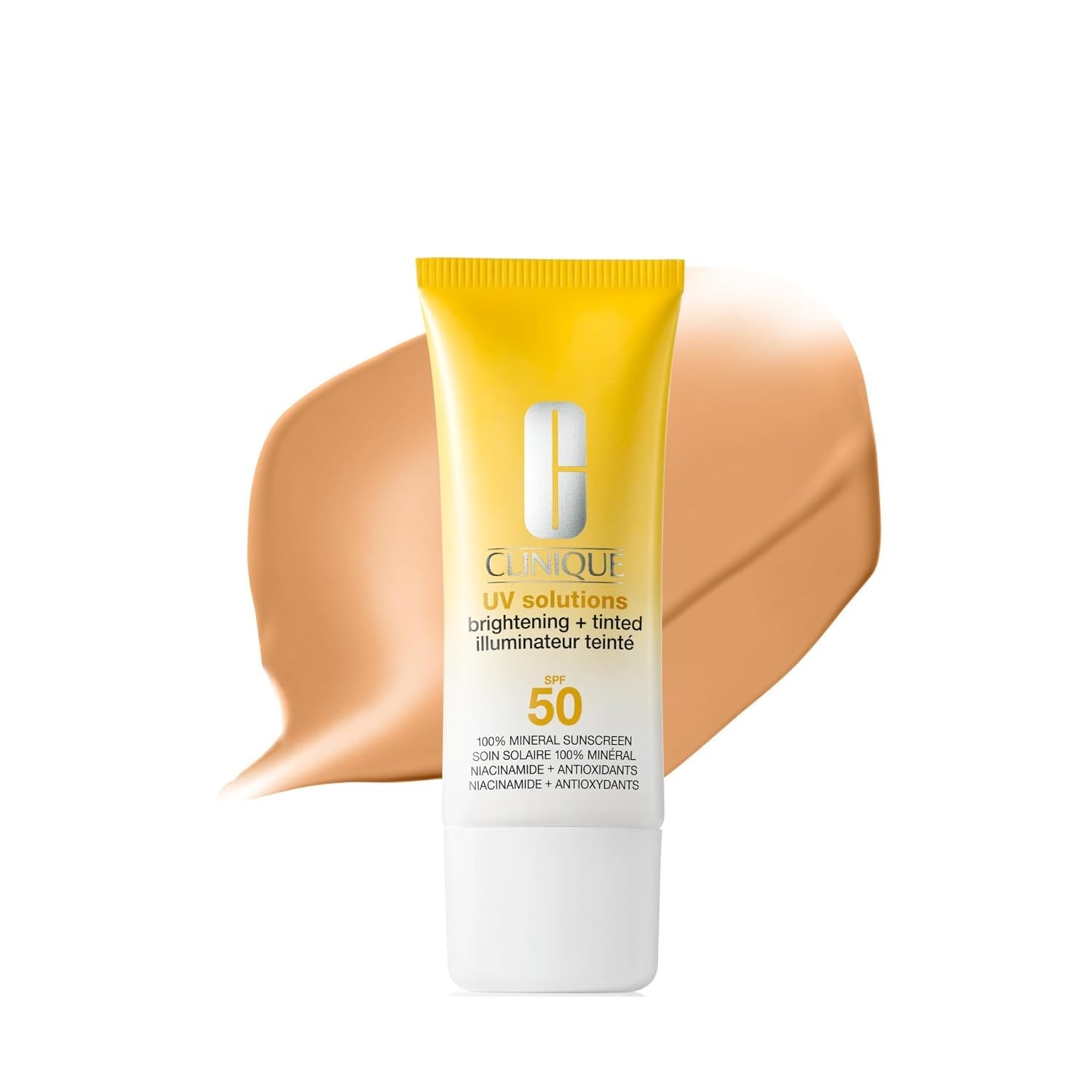 Clinique front packaging shows SPF 50 and tinted mineral protection