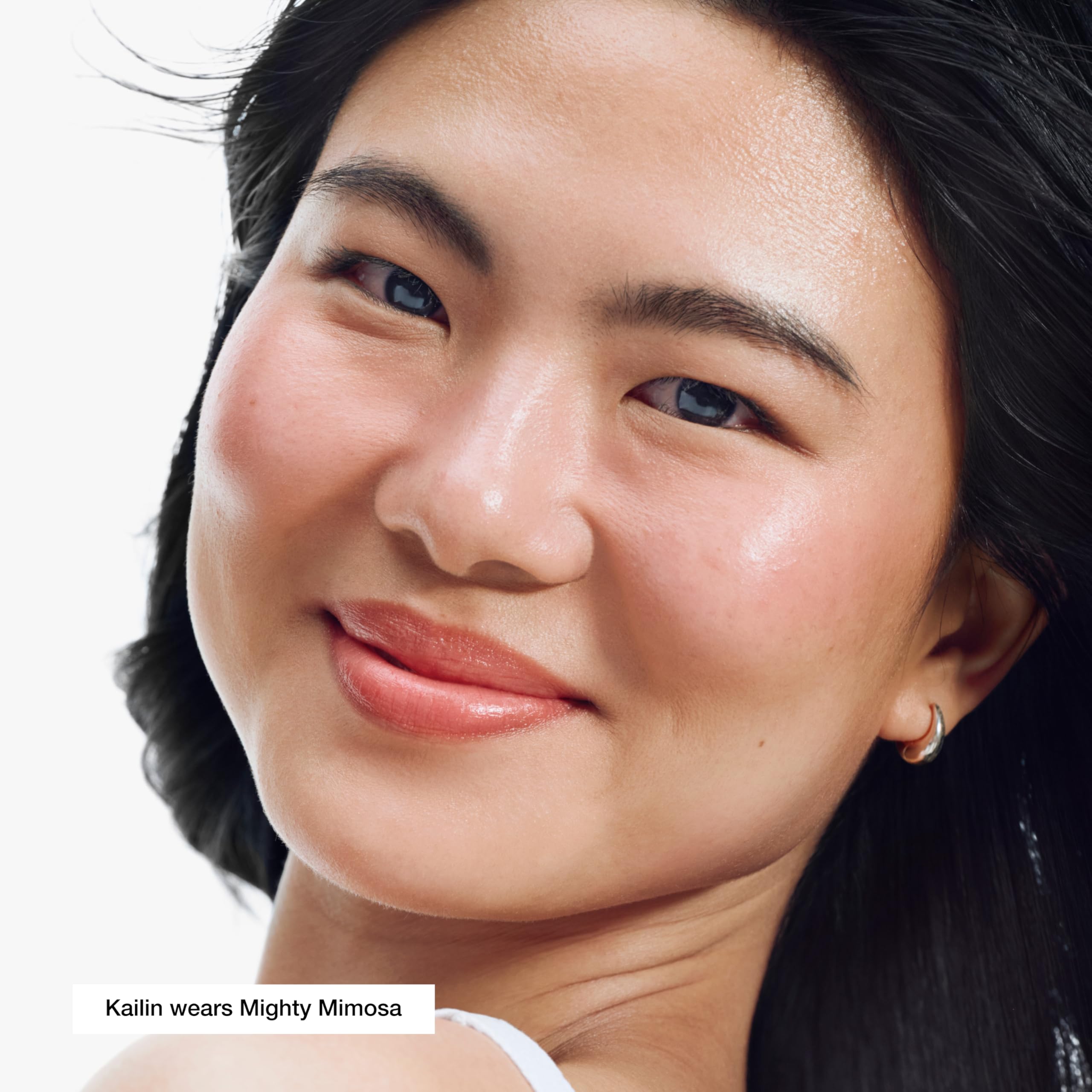 Clinique application on lips demonstrating sheer color and natural glow benefit